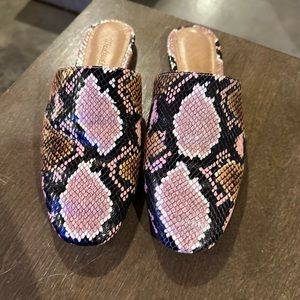 Madewell snake skin slides 8.5.
